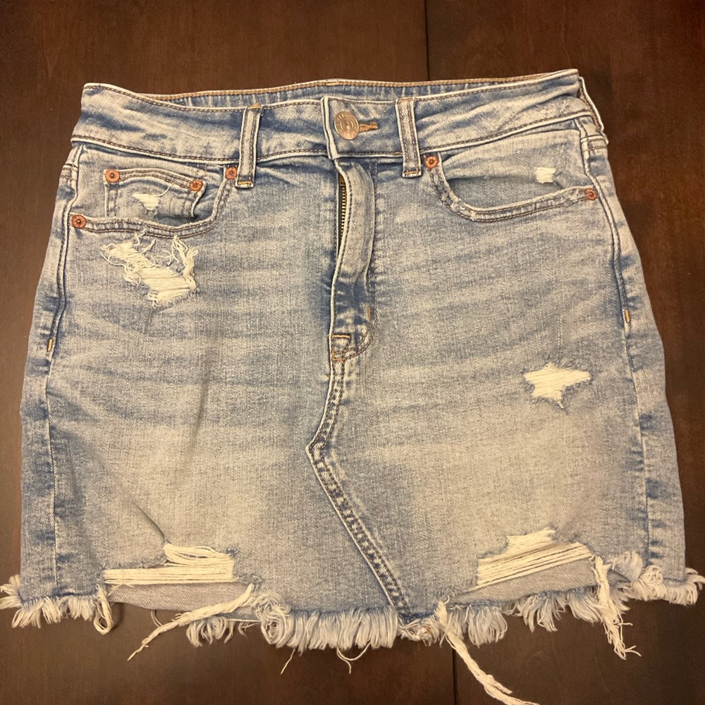 Hi-Rise Mini American Eagle Denim Skirt